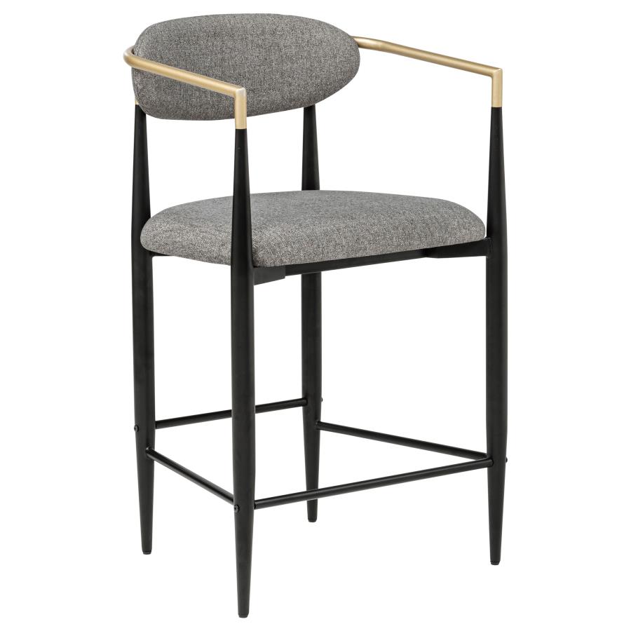 Tina Fabric Upholstered Counter Chair Dark Grey (Set of 2) view 3