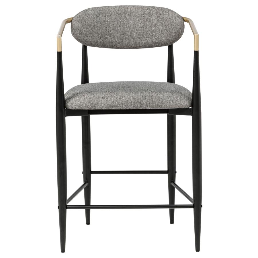 Tina Fabric Upholstered Counter Chair Dark Grey (Set of 2) view 4