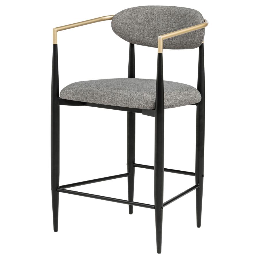 Tina Fabric Upholstered Counter Chair Dark Grey (Set of 2) view 5