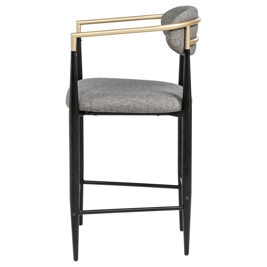 Tina Fabric Upholstered Counter Chair Dark Grey (Set of 2) view 6