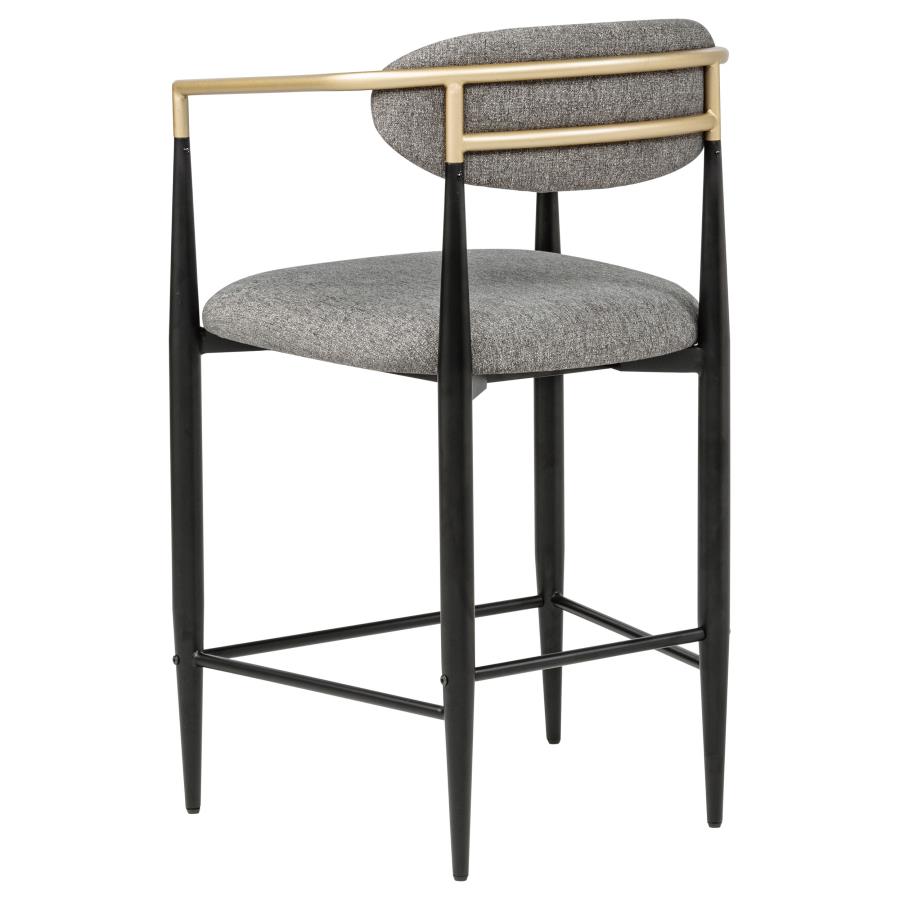 Tina Fabric Upholstered Counter Chair Dark Grey (Set of 2) view 7