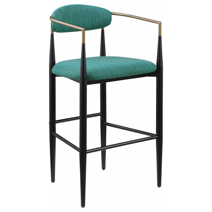 Tina Fabric Upholstered Bar Chair Green (Set of 2) view 3