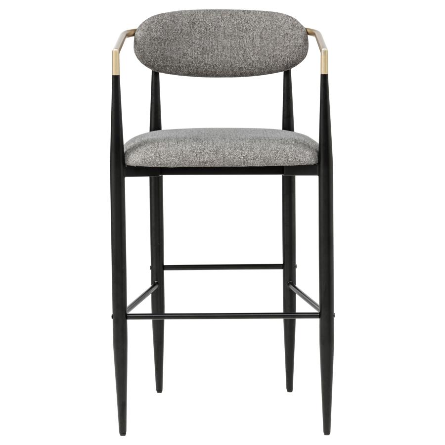Tina Fabric Upholstered Bar Chair Dark Grey (Set of 2) view 4