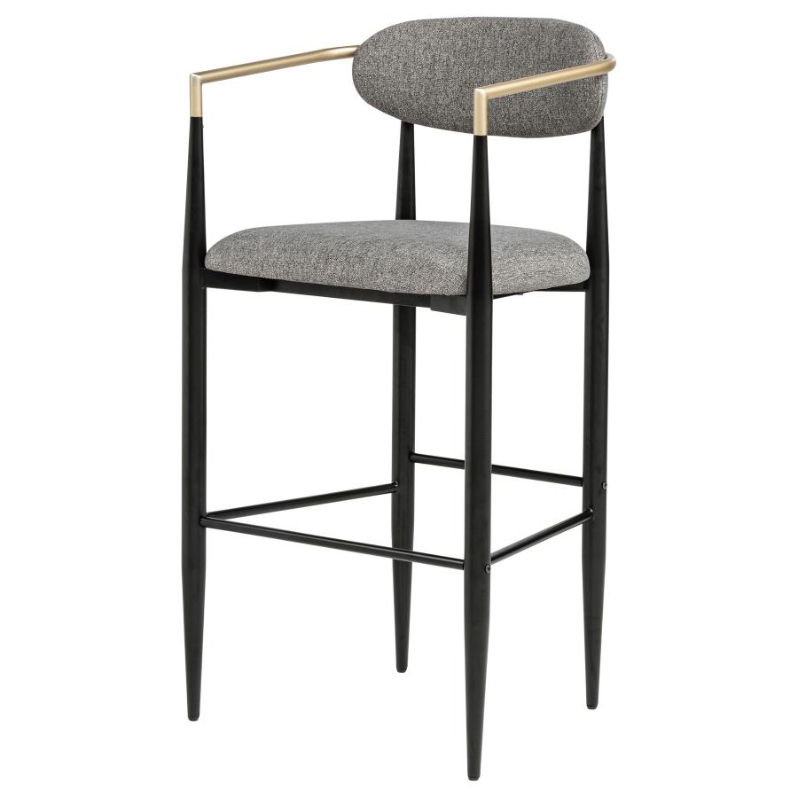 Tina Fabric Upholstered Bar Chair Dark Grey (Set of 2) view 5