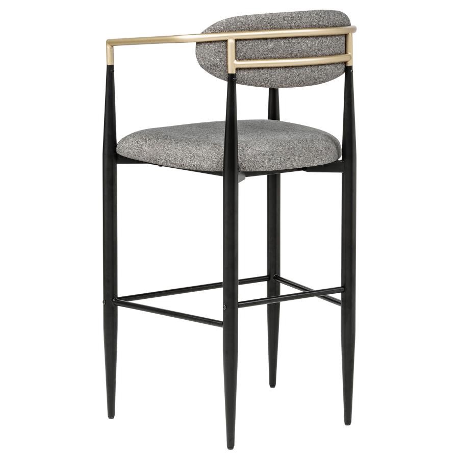 Tina Fabric Upholstered Bar Chair Dark Grey (Set of 2) view 7