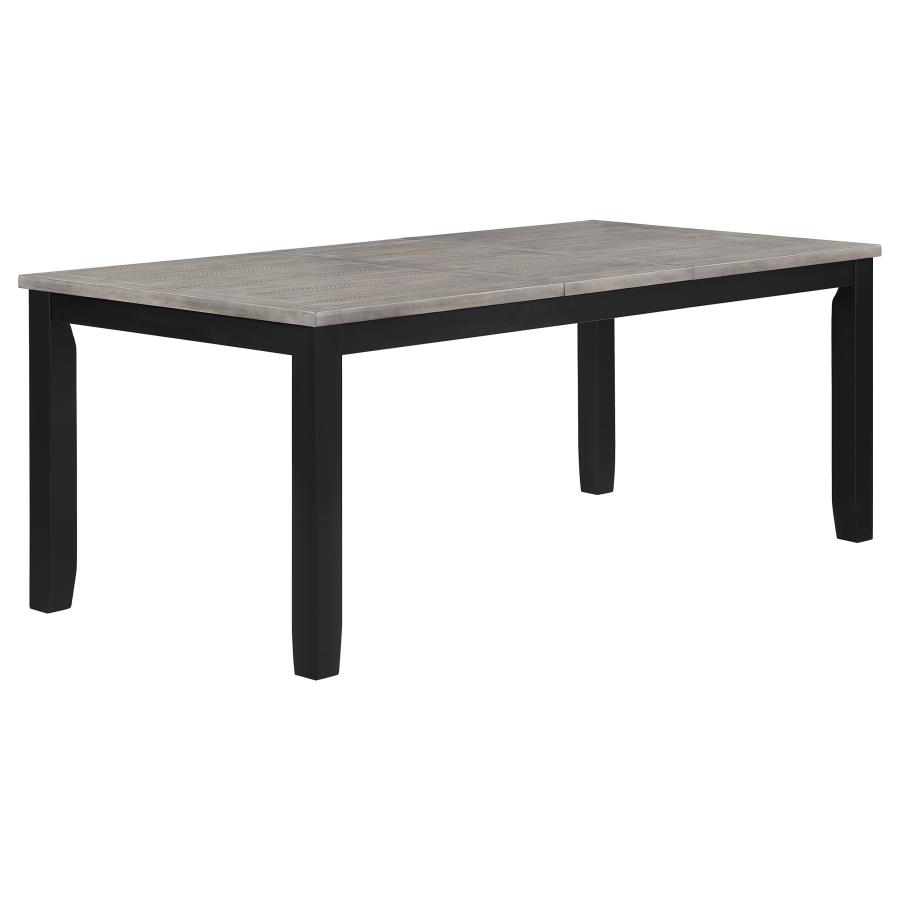 Elodie 5-piece Rectangular Extension Leaf Dining Set Black view 3