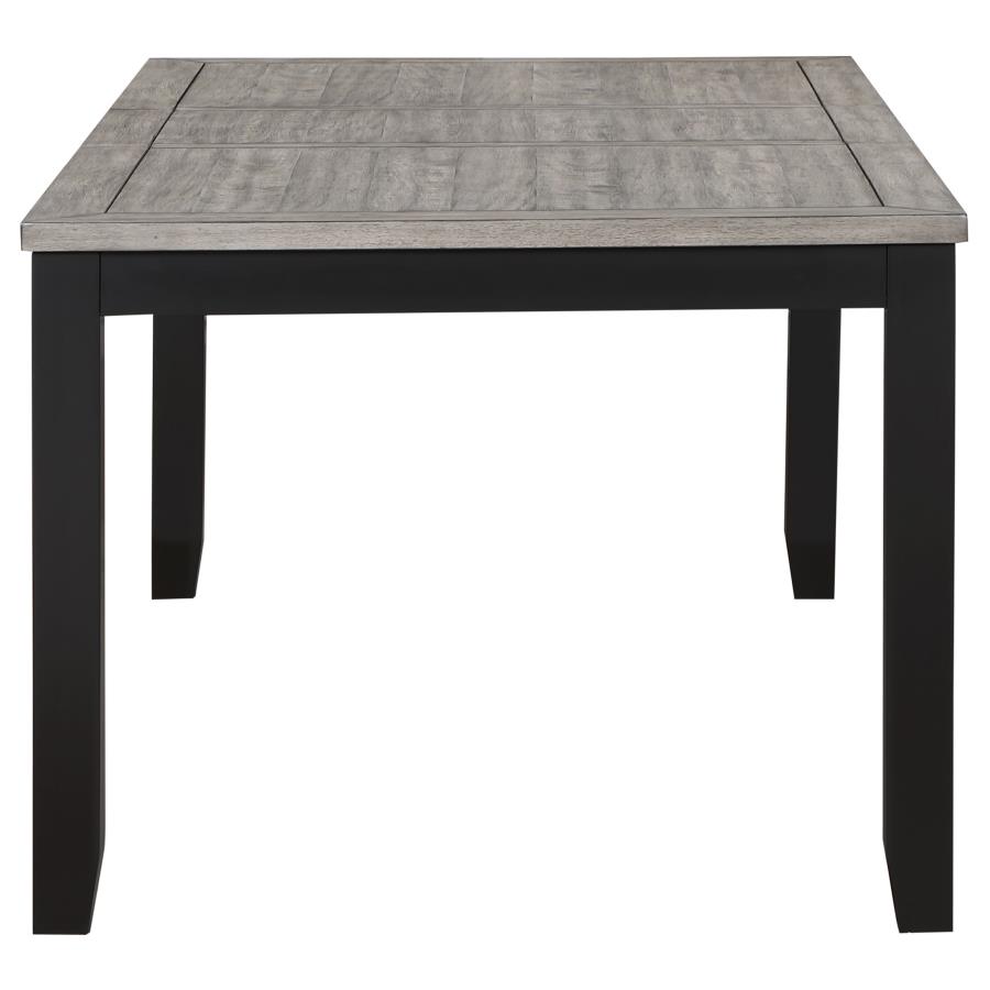 Elodie 5-piece Rectangular Extension Leaf Dining Set Black view 5