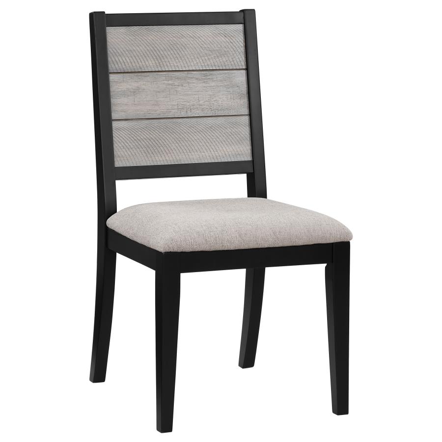 Elodie 7-piece Rectangular Extension Leaf Dining Set Black view 6
