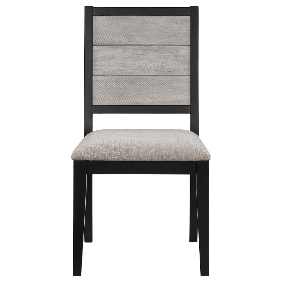 Elodie Wood Dining Side Chair Grey and Black (Set of 2) view 4