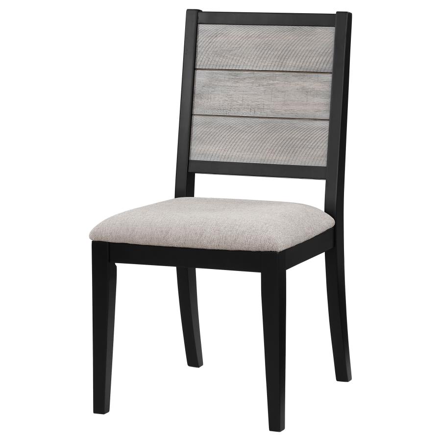 Elodie Wood Dining Side Chair Grey and Black (Set of 2) view 5