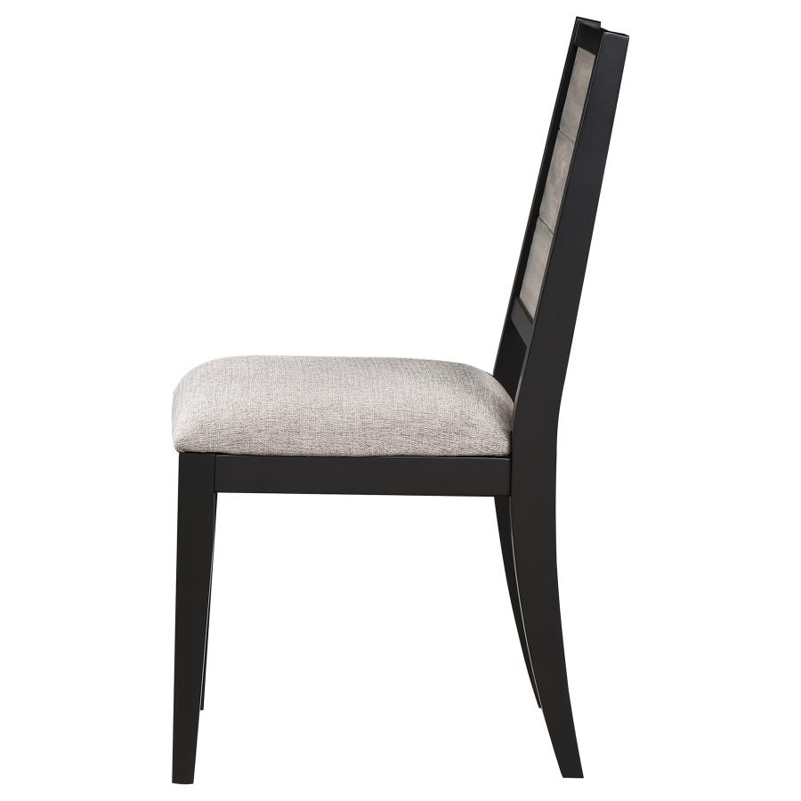 Elodie Wood Dining Side Chair Grey and Black (Set of 2) view 6