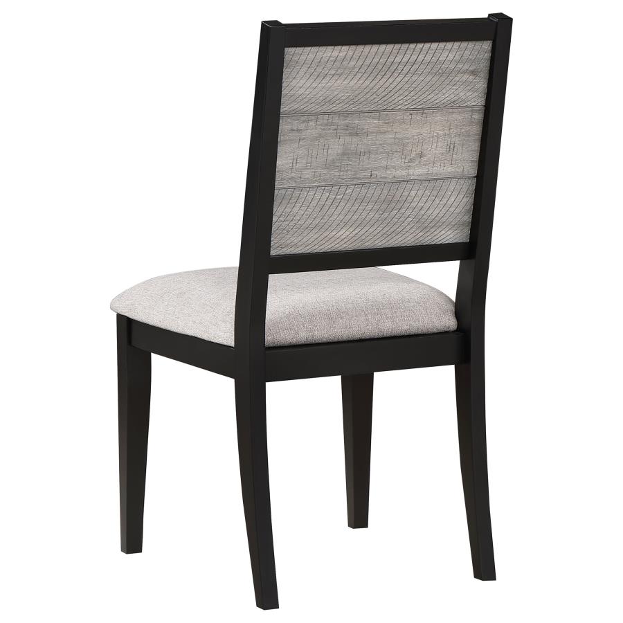 Elodie Wood Dining Side Chair Grey and Black (Set of 2) view 7