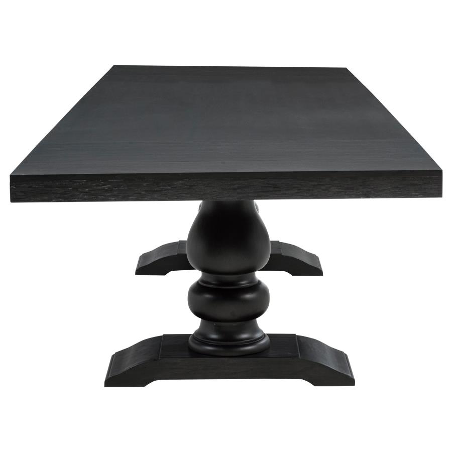 Phelps 9-piece Rectangular Dining Table Set Distressed Noir view 5