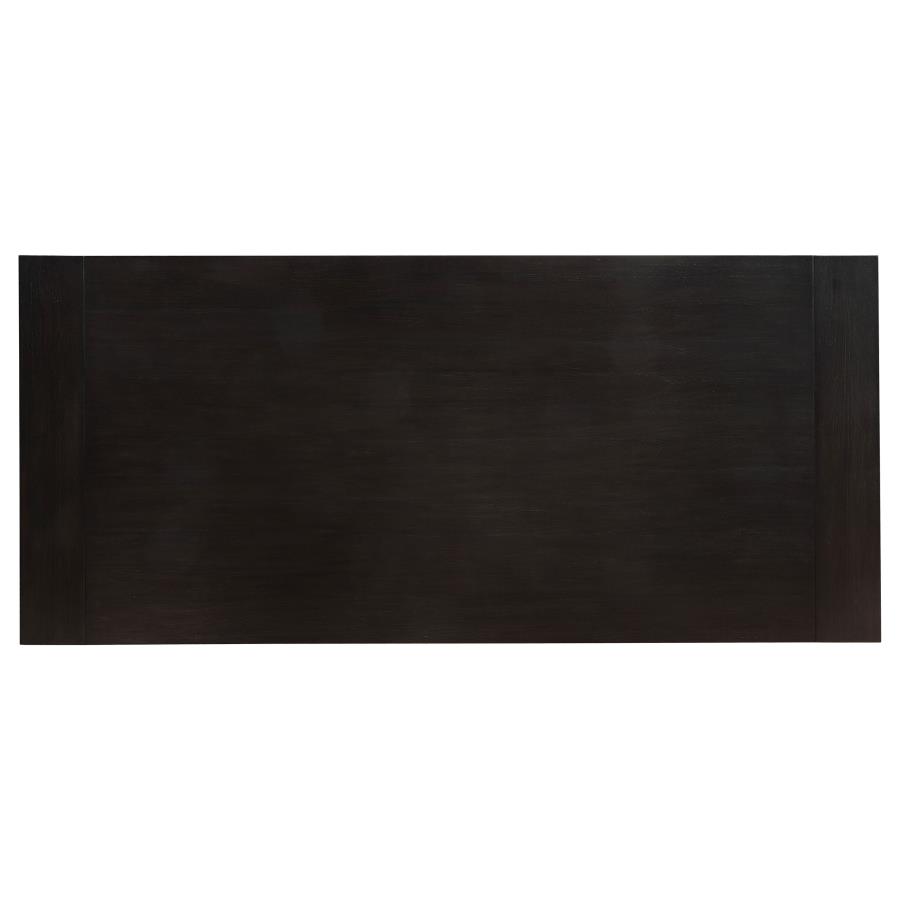 Phelps 123-inch Extension Leaf Dining Table Distressed Noir view 4