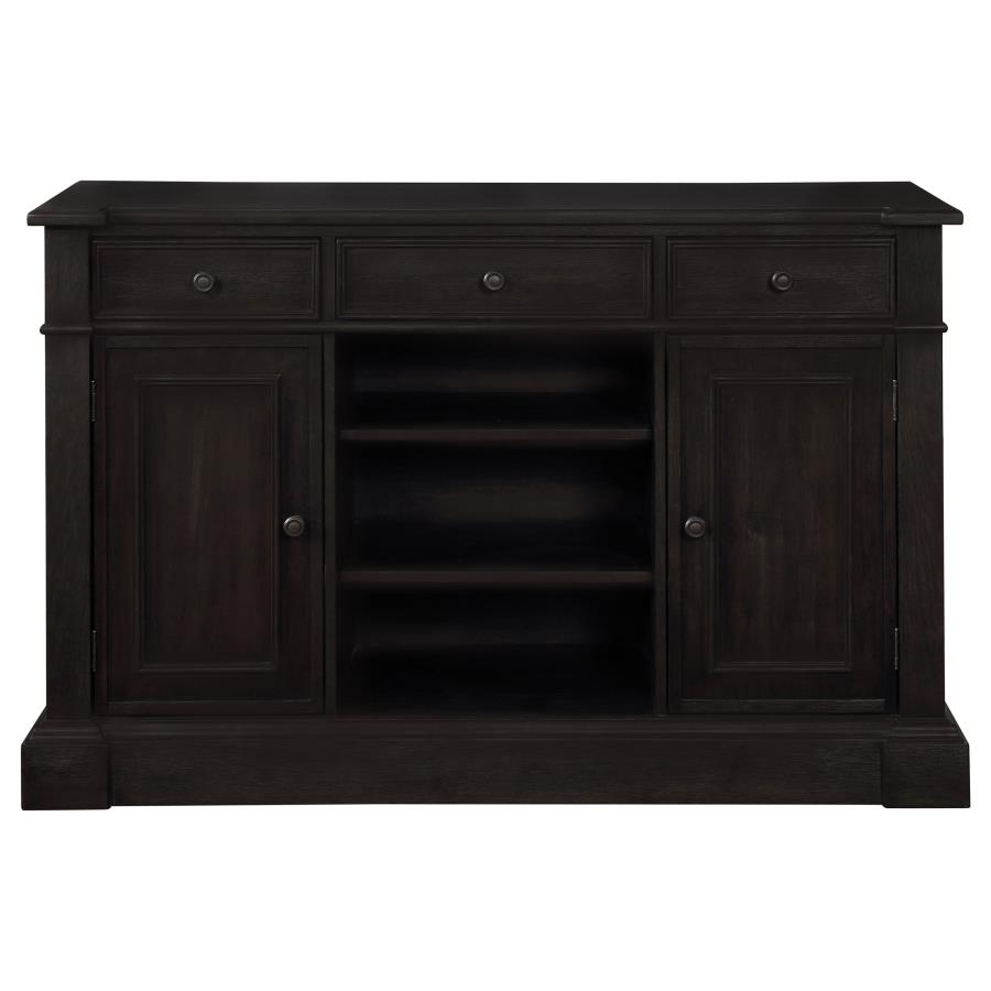 Phelps 2-door Sideboard Buffet Cabinet Distressed Noir view 3