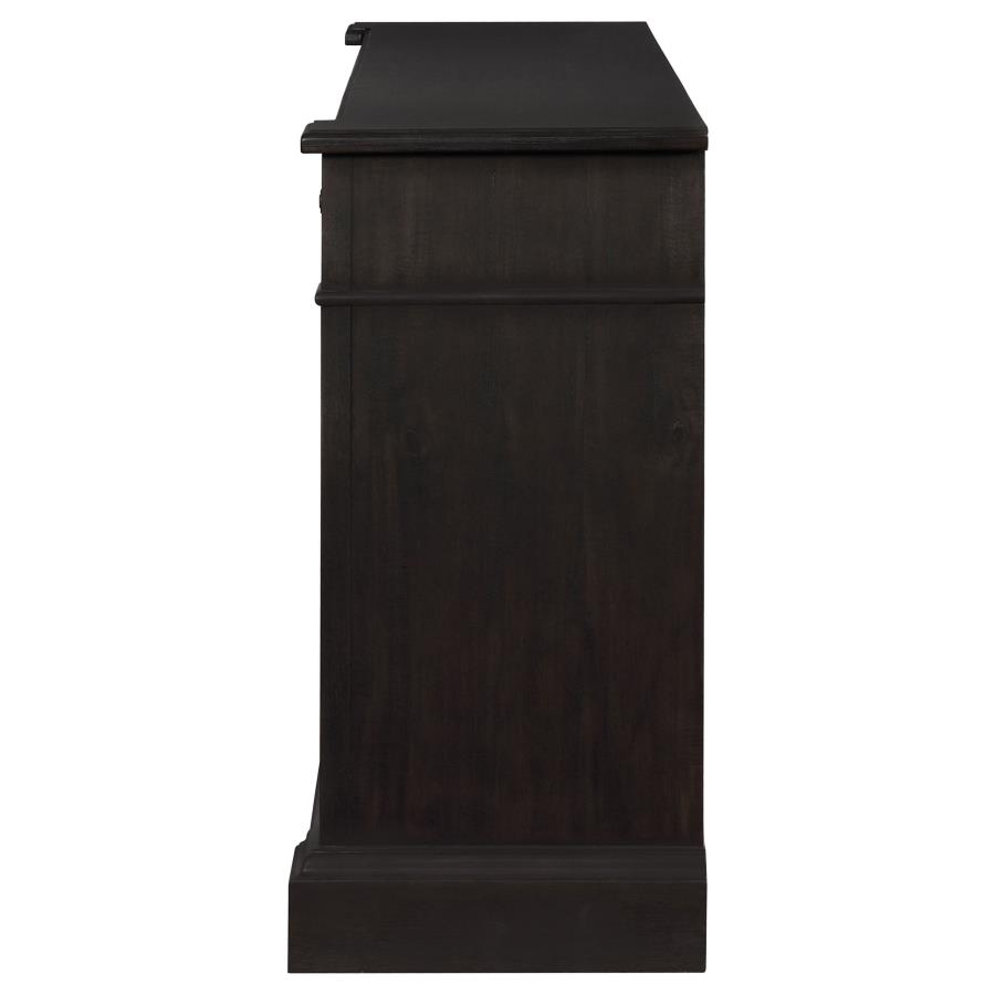 Phelps 2-door Sideboard Buffet Cabinet Distressed Noir view 5