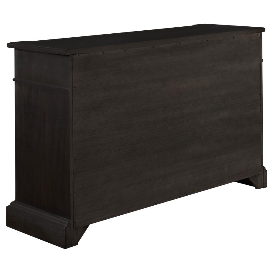 Phelps 2-door Sideboard Buffet Cabinet Distressed Noir view 6
