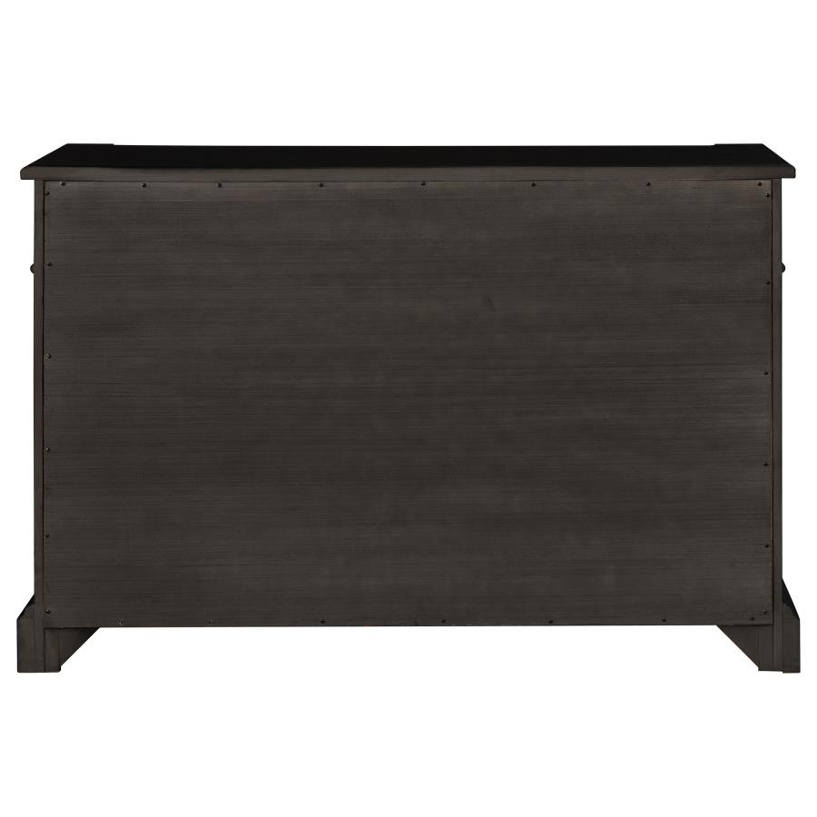 Phelps 2-door Sideboard Buffet Cabinet Distressed Noir view 7