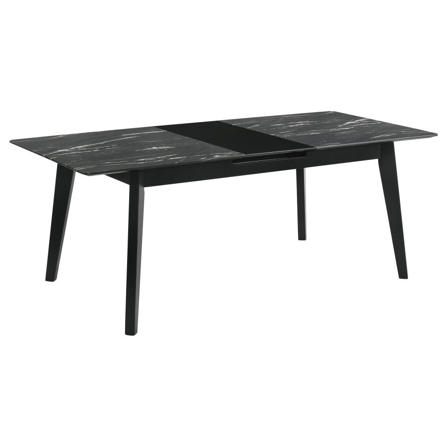 Crestmont 5-piece Extension Leaf Dining Table Set Black view 3