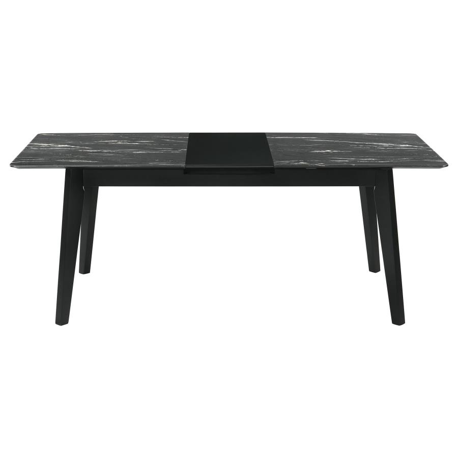 Crestmont 5-piece Extension Leaf Dining Table Set Black view 4