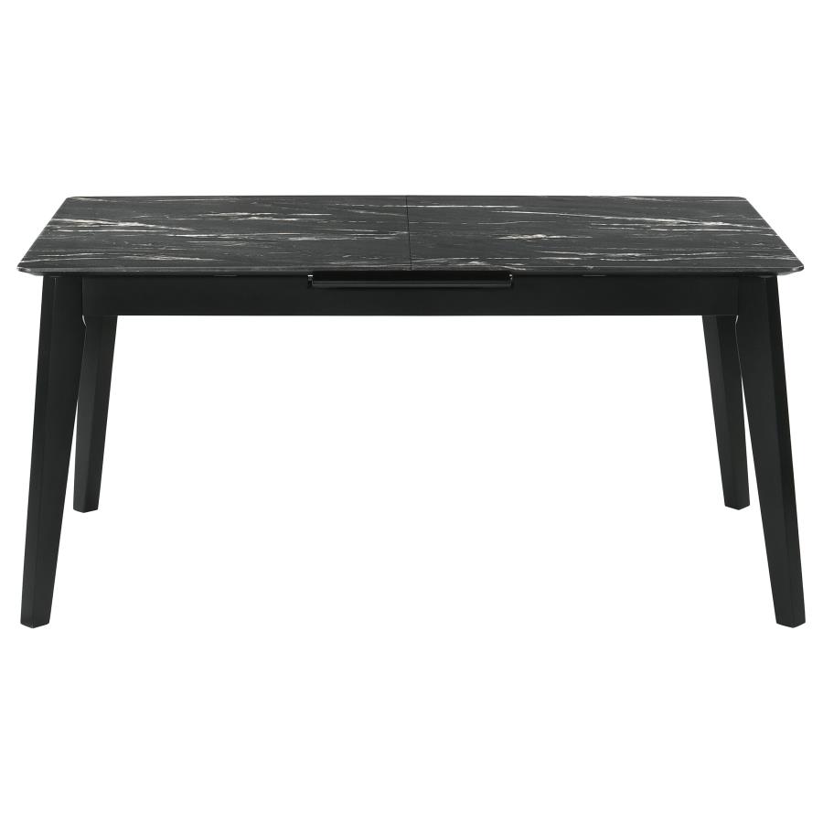 Crestmont 5-piece Extension Leaf Dining Table Set Black view 6