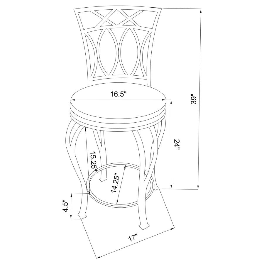 Adamsville Upholstered Swivel Counter Height Stool Black view 3