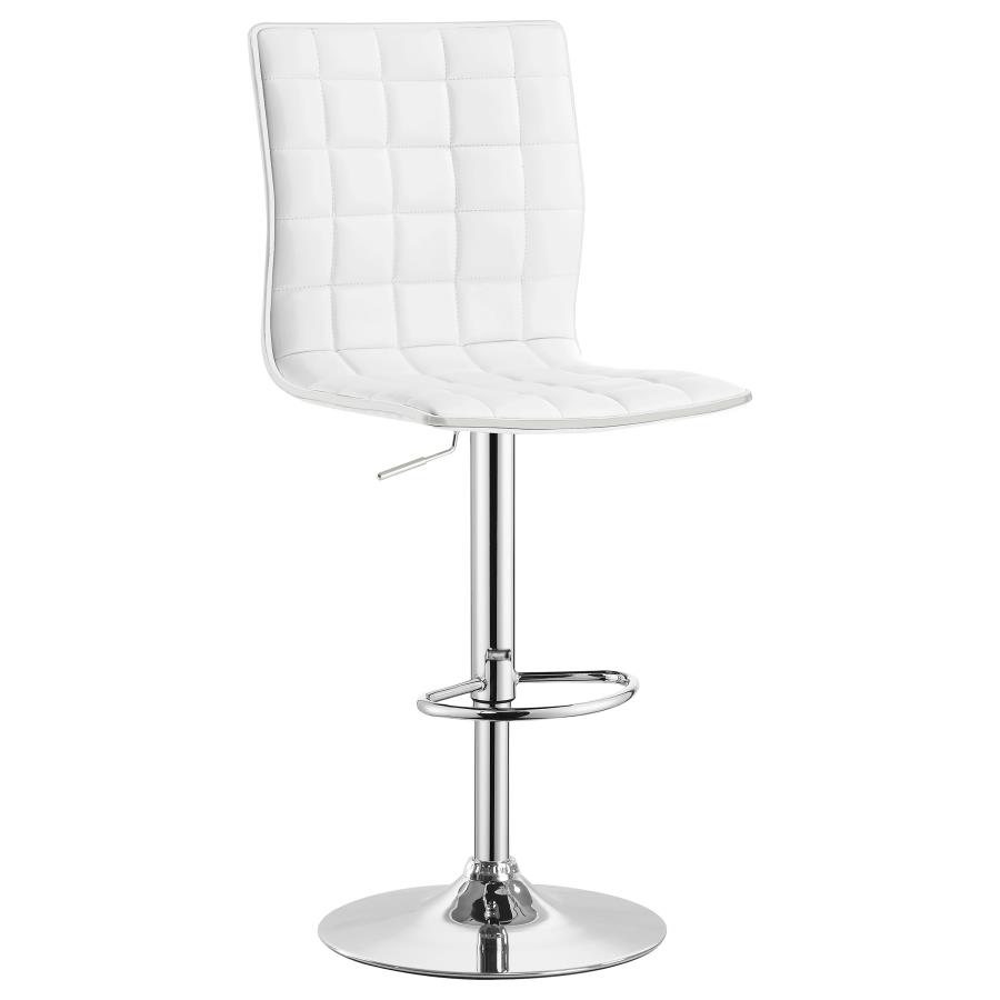Ashbury Upholstered Adjustable Bar Stool White (Set of 2) view 3