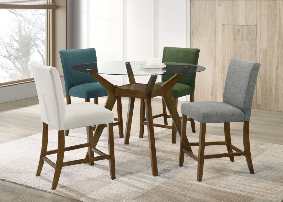 Paxton Square Wood Counter Height Dining Table Base Brown view 5