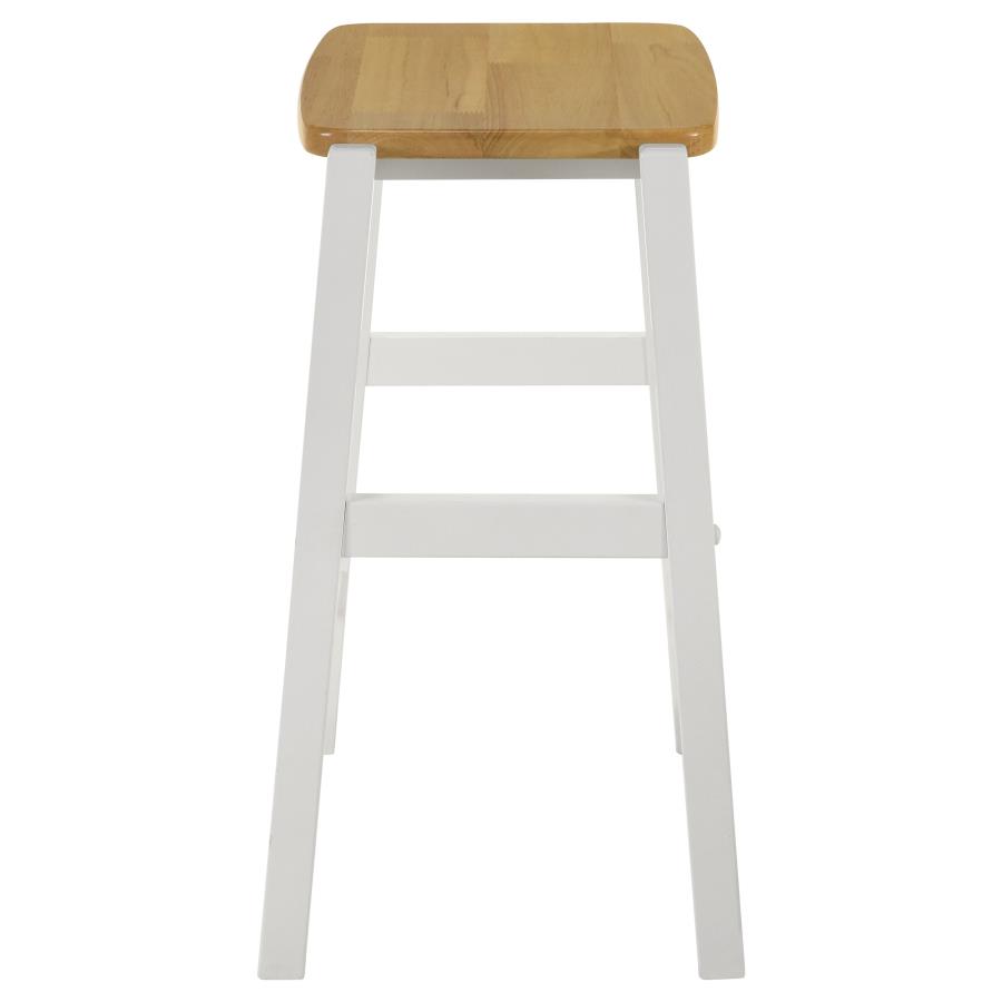 Edgeworth Wood Backless Counter Stool White (Set of 2) view 5