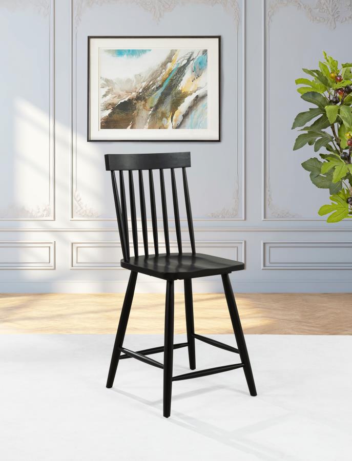 Andrews Windsor Counter Height Dining Side Chair Black (Set of 2) view 2
