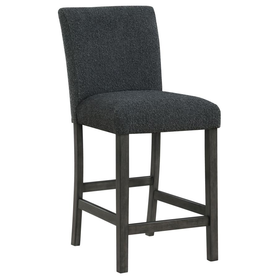 Alba Boucle Upholstered Counter Chair Black (Set of 2) view 3