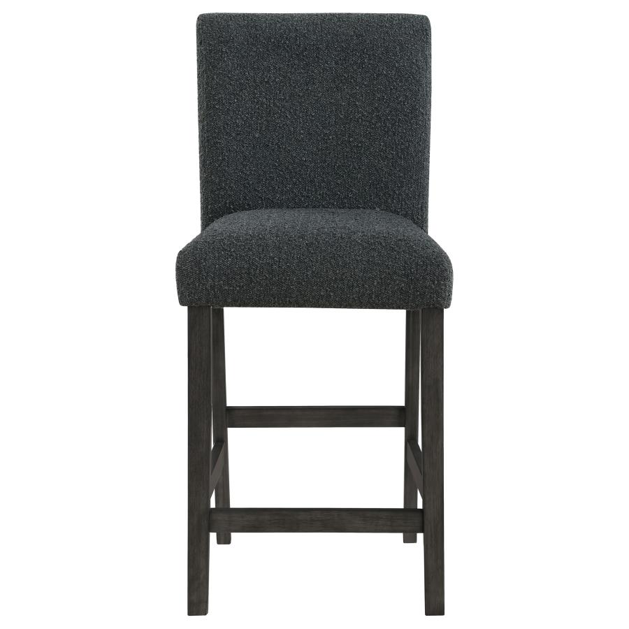 Alba Boucle Upholstered Counter Chair Black (Set of 2) view 4