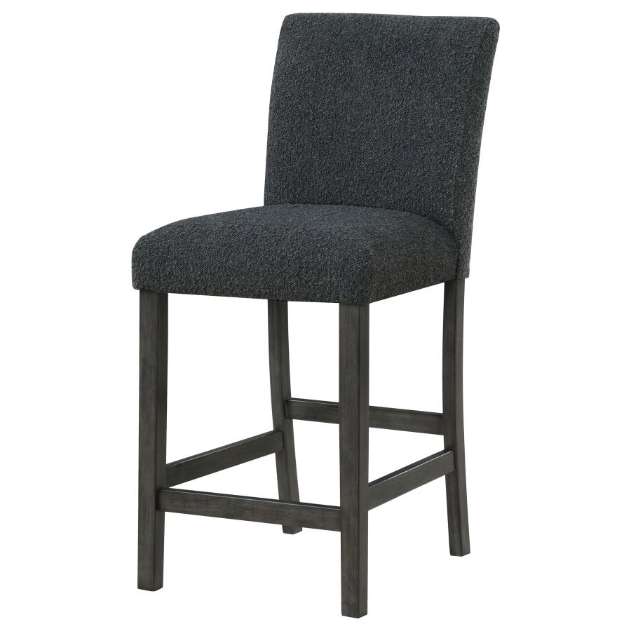 Alba Boucle Upholstered Counter Chair Black (Set of 2) view 5
