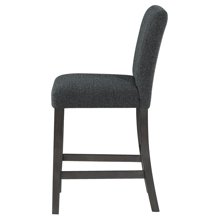 Alba Boucle Upholstered Counter Chair Black (Set of 2) view 6