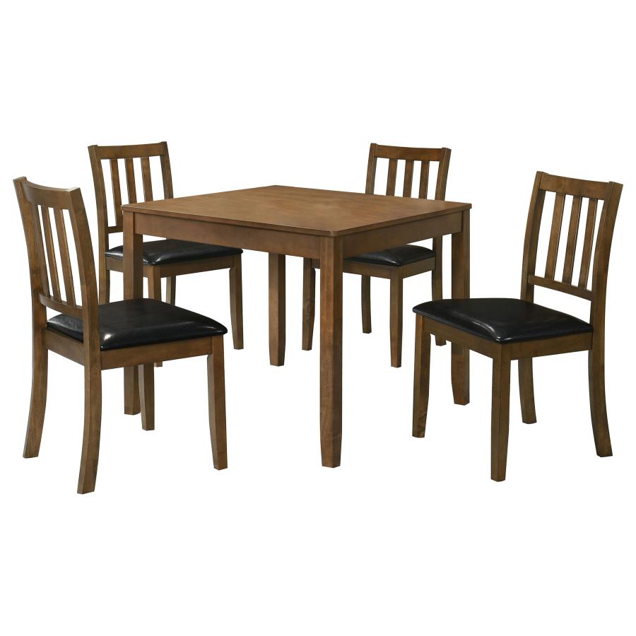 Parkwood 5-piece Square Dining Table Set Honey Brown view 2