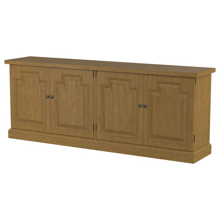 Florence 4-door Dining Sideboard Buffet Cabinet Rustic Honey view 5