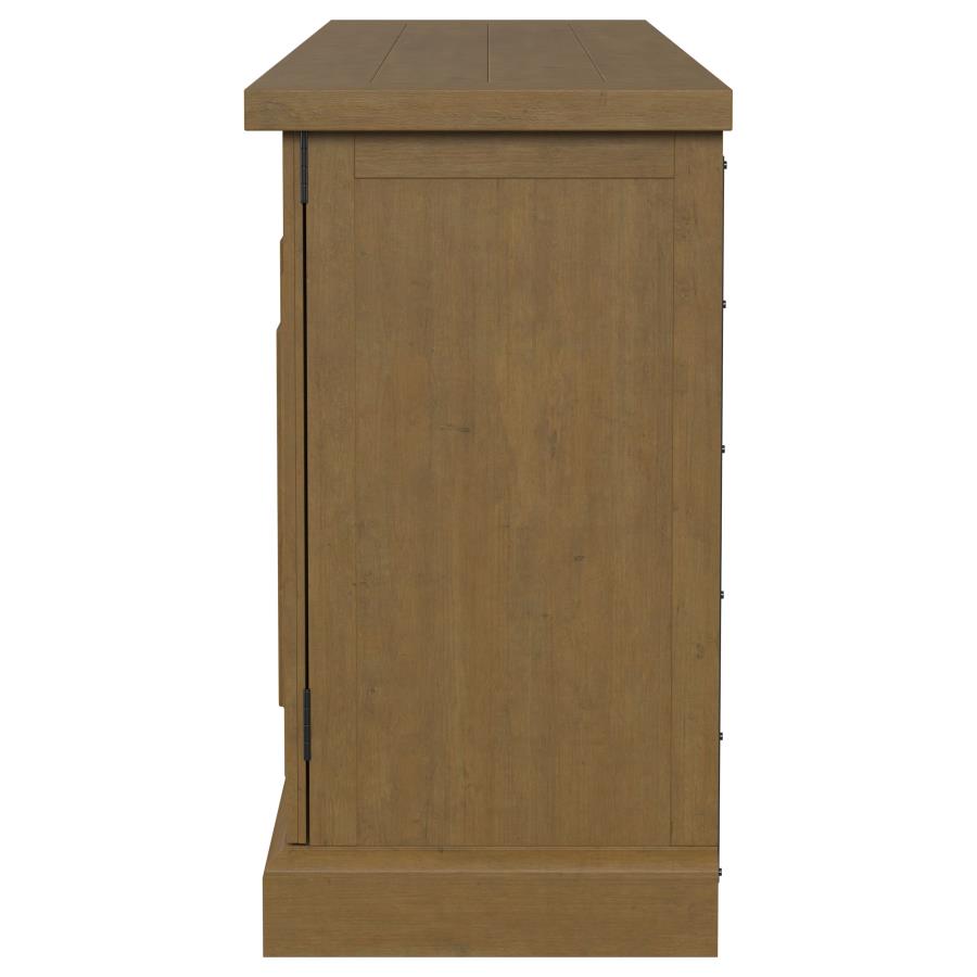 Florence 4-door Dining Sideboard Buffet Cabinet Rustic Honey view 6