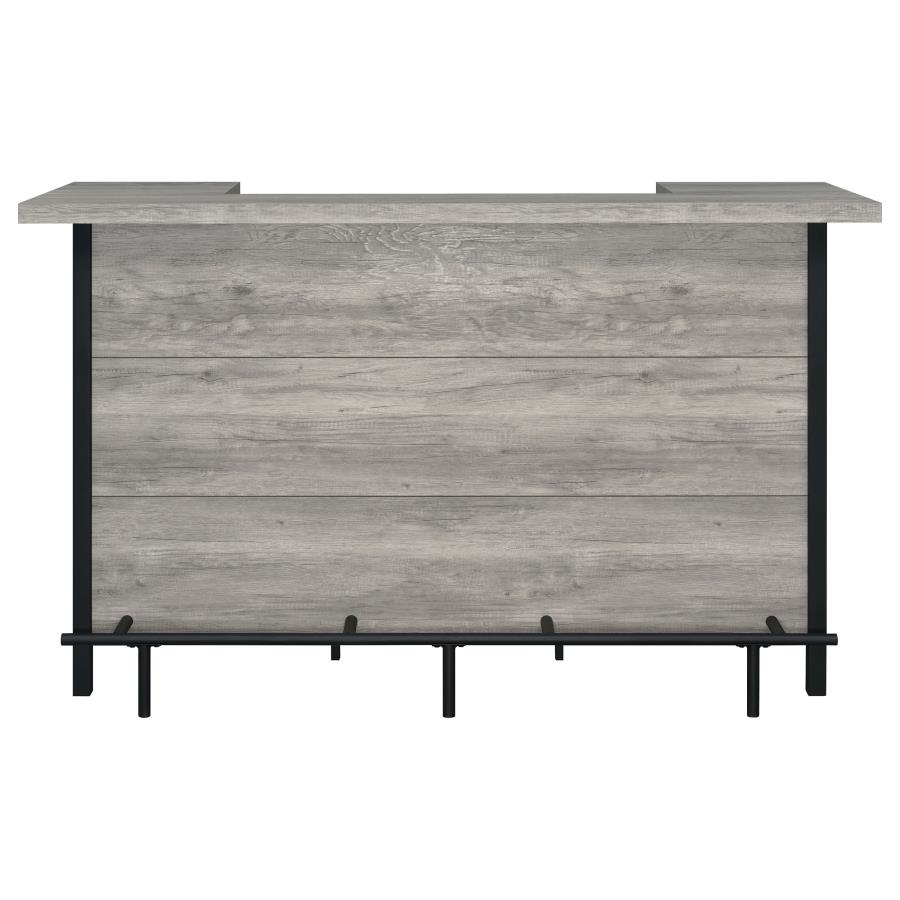 Bellemore Freestanding Home Bar Wine Cabinet Grey Driftwood view 4