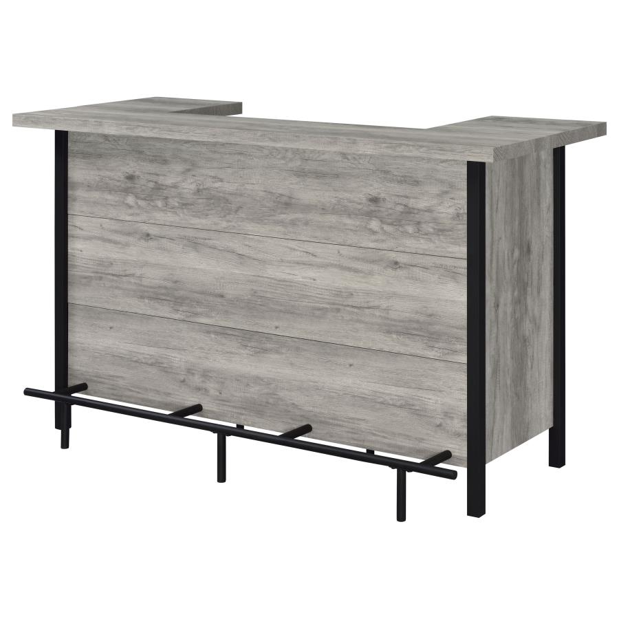 Bellemore Freestanding Home Bar Wine Cabinet Grey Driftwood view 5