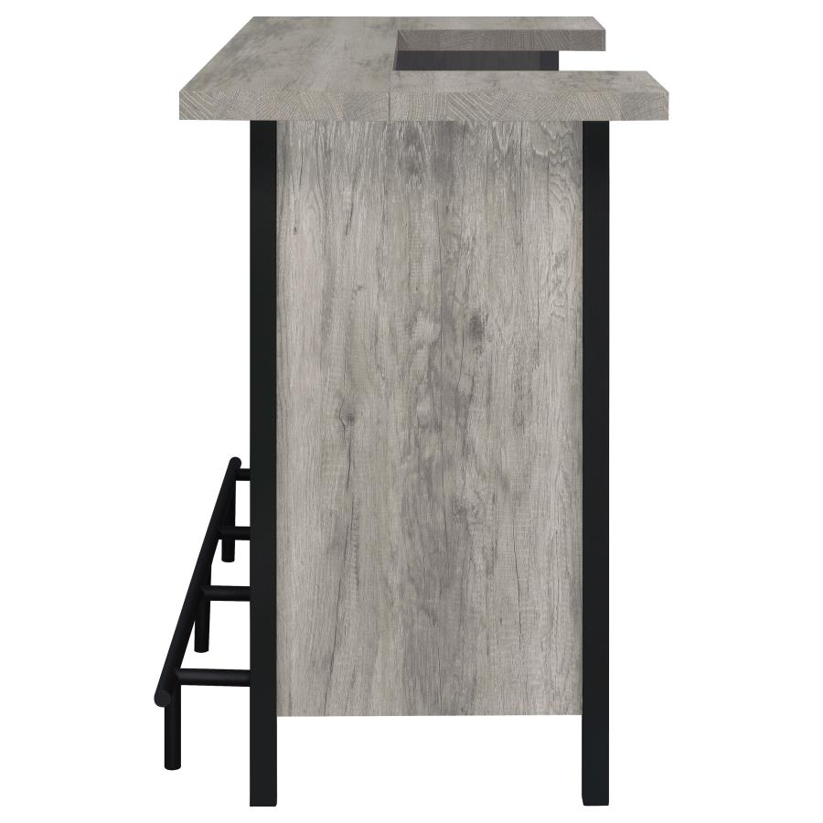 Bellemore Freestanding Home Bar Wine Cabinet Grey Driftwood view 6