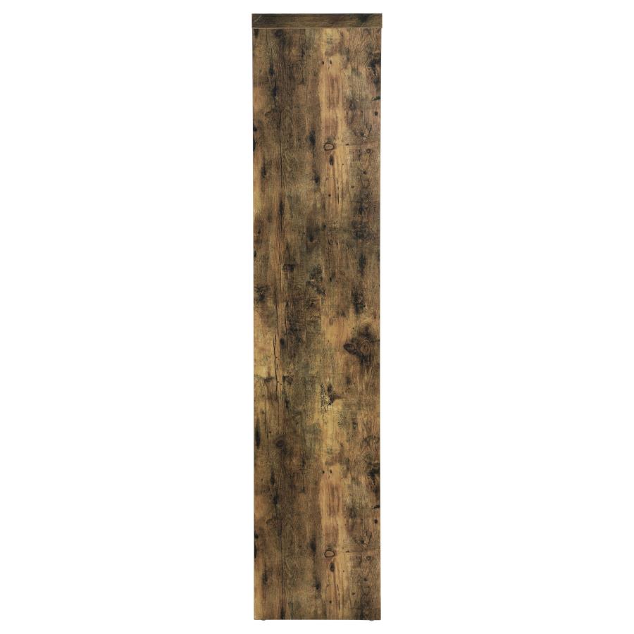 Belvedere 5-shelf Home Bar Table Wine Storage Rustic Nutmeg view 5