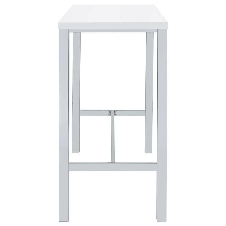 Natividad 5-piece Pub Height Bar Table Set White High Gloss view 7