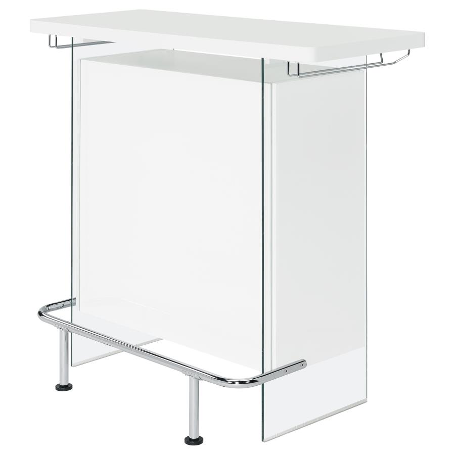 Acosta Freestanding Home Bar Wine Cabinet White High Gloss view 5