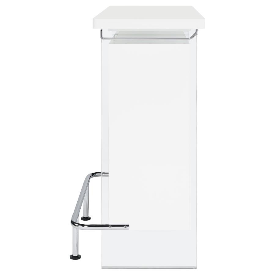 Acosta Freestanding Home Bar Wine Cabinet White High Gloss view 6
