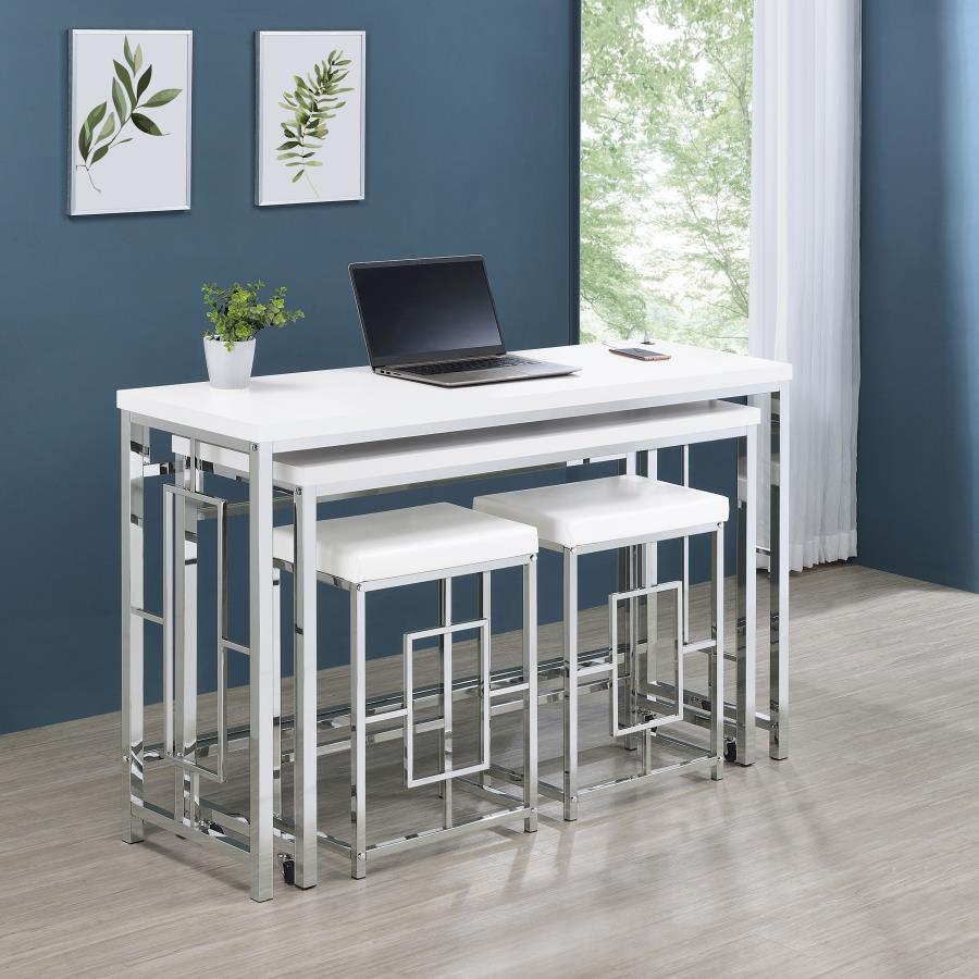 Jackson 4-piece Multipurpose Counter Height Table Set White view 2