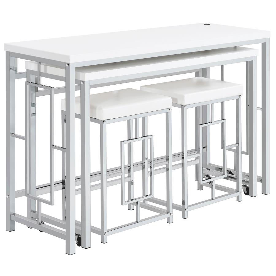 Jackson 4-piece Multipurpose Counter Height Table Set White view 4