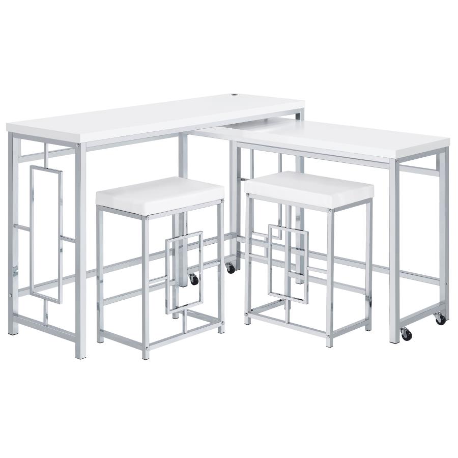 Jackson 4-piece Multipurpose Counter Height Table Set White view 5