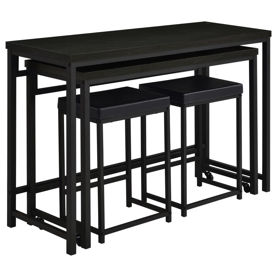 Hawes 4-piece Multipurpose Counter Height Table Set Black view 5