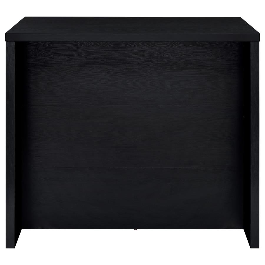 Topanga Engineered Wood Freestanding Home Bar Black view 5