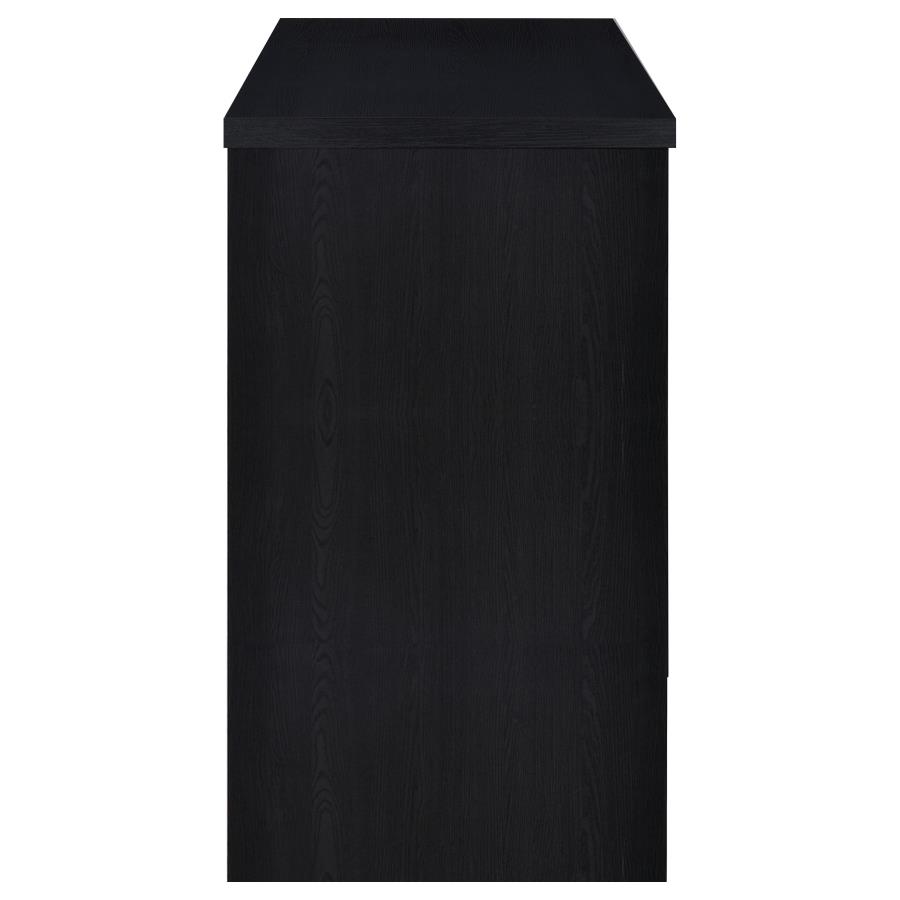 Topanga Engineered Wood Freestanding Home Bar Black view 7